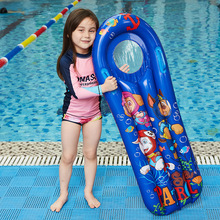 新款儿童冲浪板浮排 可透视充气水上浮床游泳圈幼儿学游泳救生圈