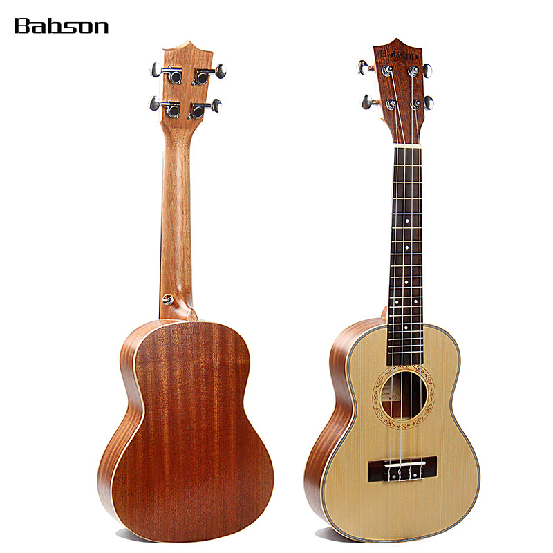 源头厂家26寸夹板24寸云杉木沙比利尤克里里民谣吉他批发ukulele