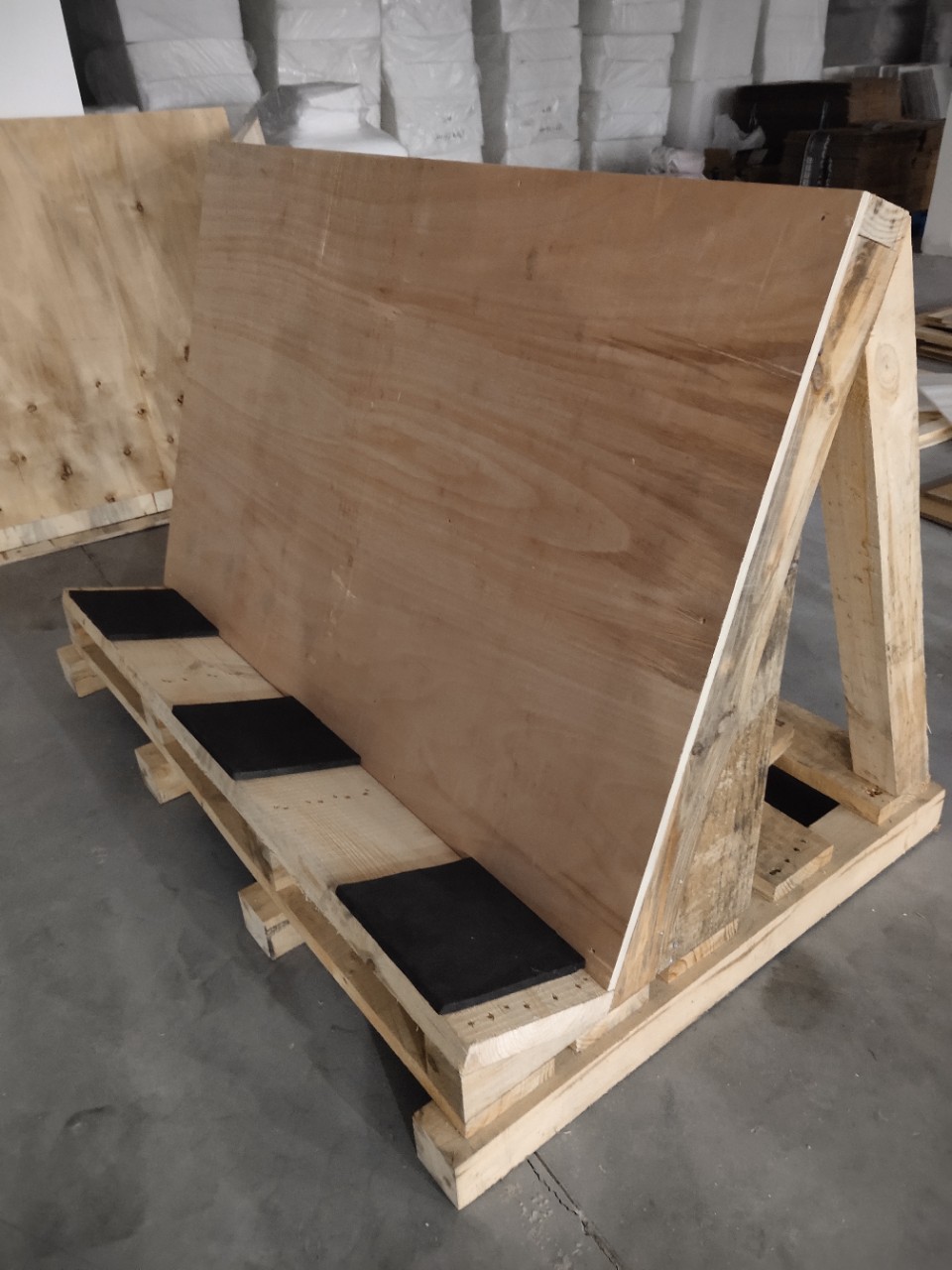 可订制装玻璃易碎品包装箱熏蒸斜木箱木托盘