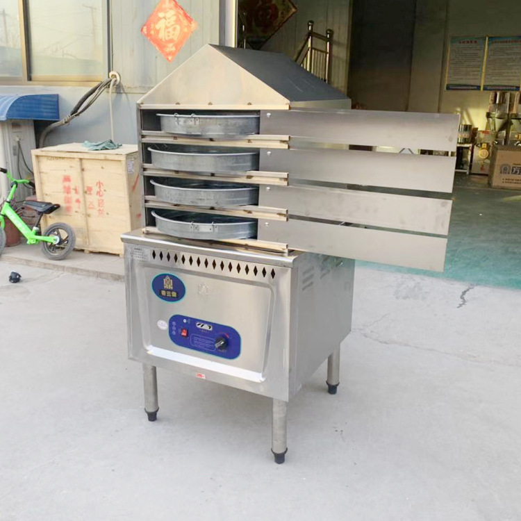 蒸河粉机 多层蒸面皮机 新型蒸笼式凉皮机 仿手工圆形凉皮机厂家
