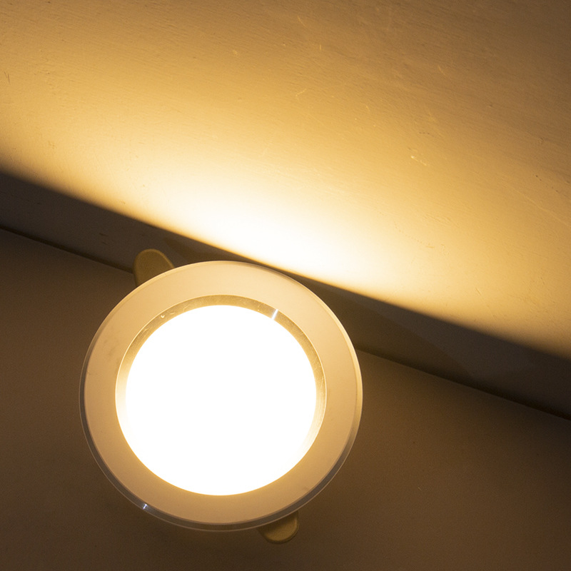 筒灯led嵌入式7.5公分8公分开孔天花灯孔灯2.5寸5瓦三色变光客厅