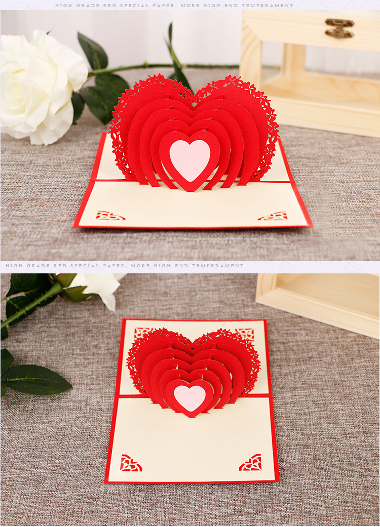 创意母亲节贺卡纸雕镂空3d立体贺卡手工节日礼品卡感恩卡片定制