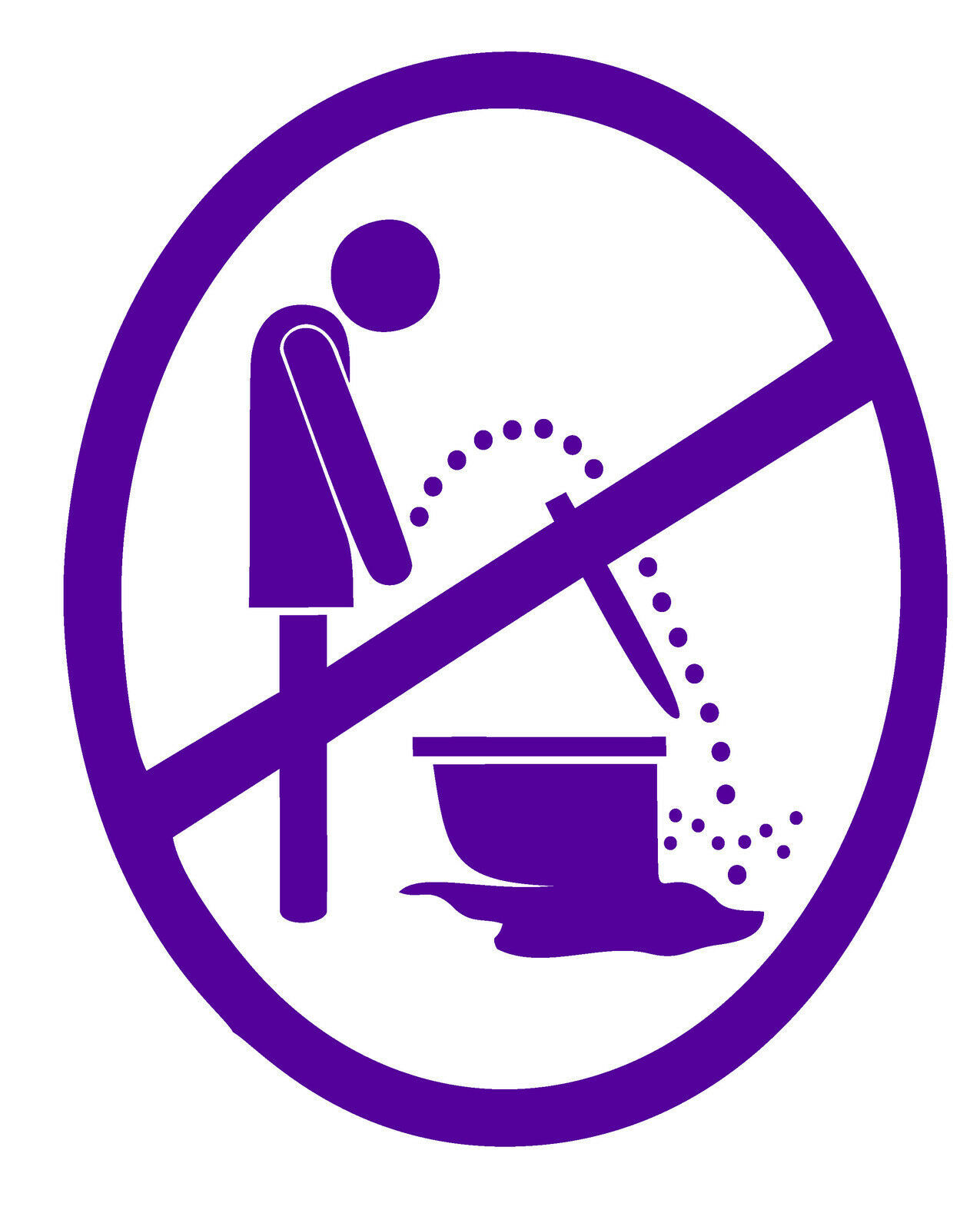"禁止标志"家用马桶装饰贴纸toilet decal al094