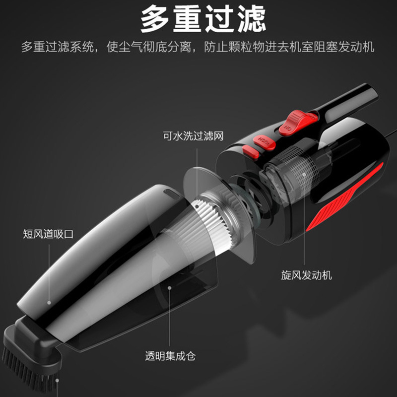 Portable Super Vacuum Cleaner Light-Duty Vehicle inside the Car Wet and Dry Automobile Vacuum Cleaner Long 2.5-5 M