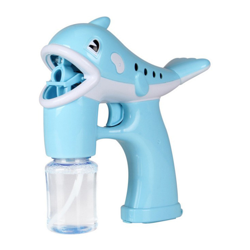 Children's Electric Dolphin Bubble Gun Fairy Bubble Machine Water Music TikTok Same Automatic Bubble Blowing Toy