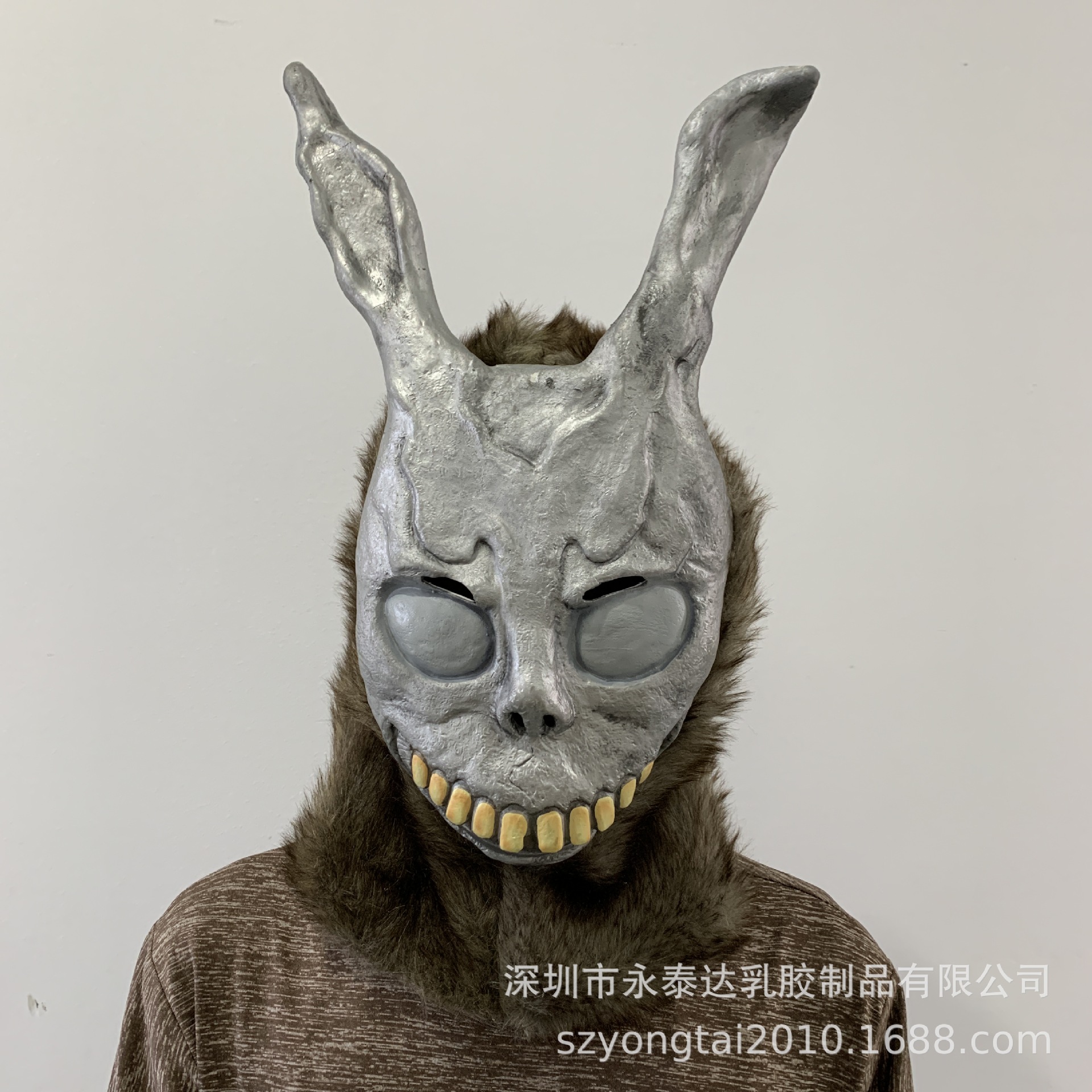 邪恶兔子弗兰克 愤怒鬼兔乳胶面具 死亡幻觉恐怖电影cos动物头套