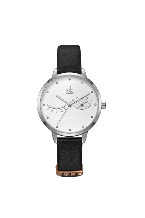 2019七月sk胜刻上新女士手表 皮带款鹿眼鹿角石英防水女表 k9011