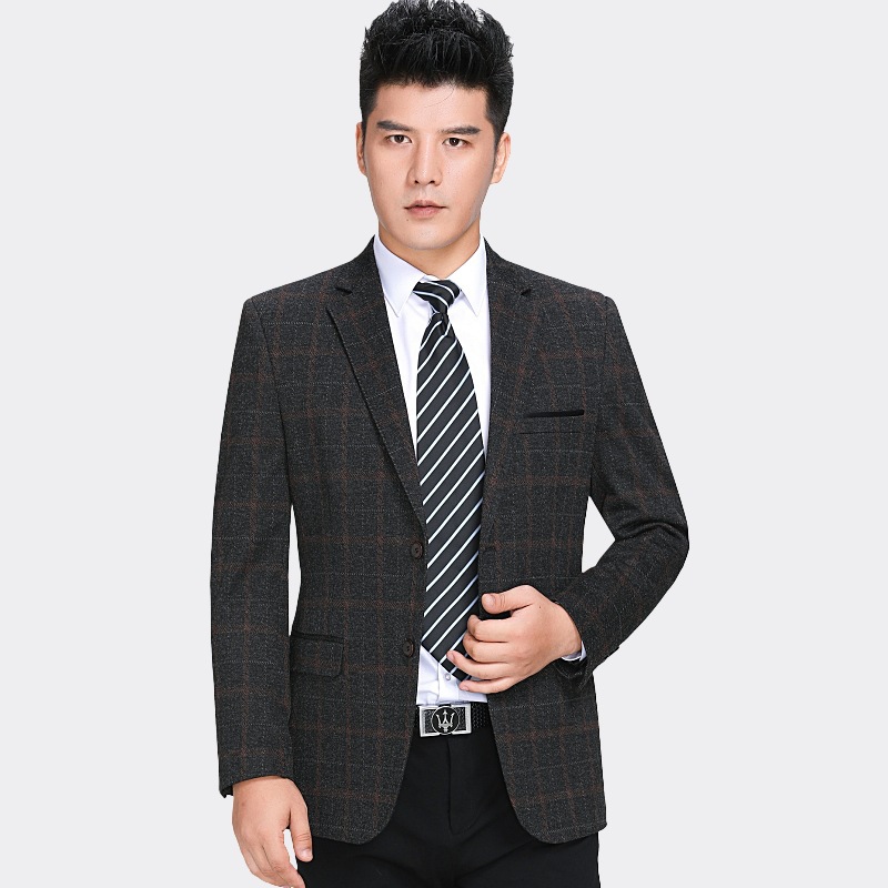 休闲西装男薄款图片