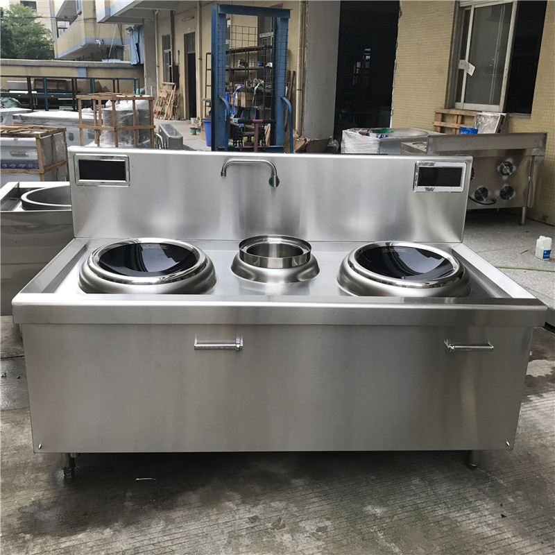 三相电灶台 不锈钢大锅灶 学校用大型电子灶台 食堂1.