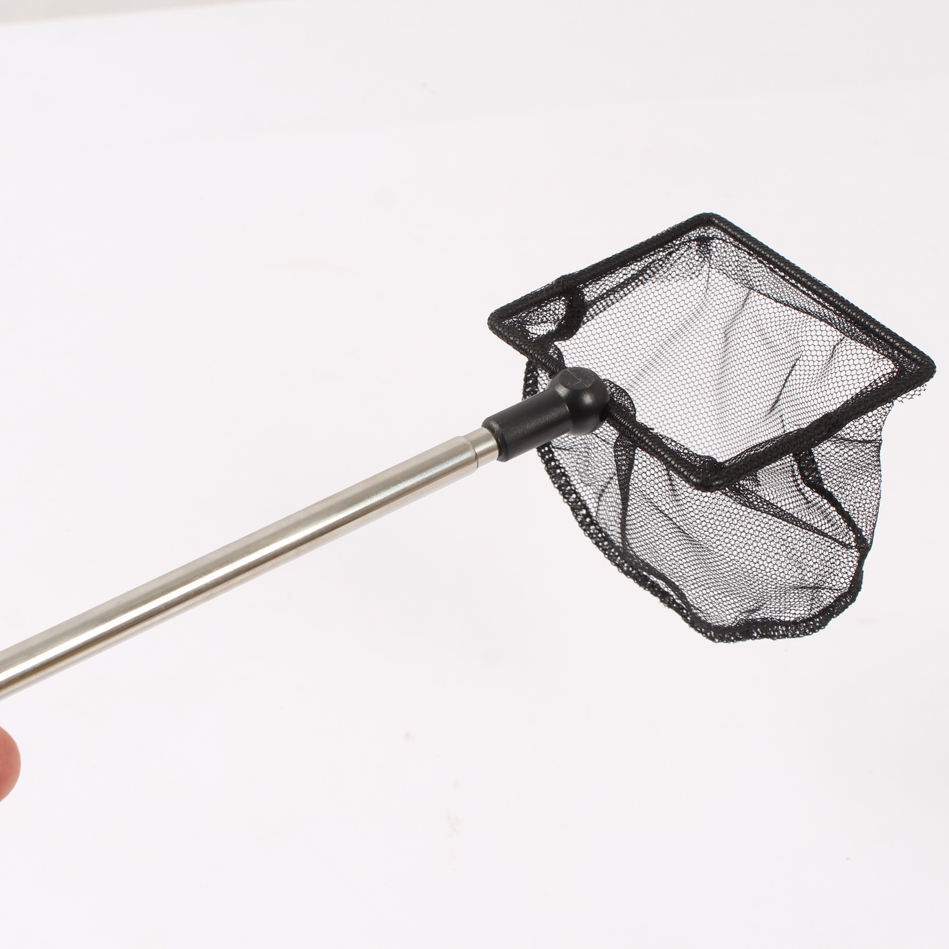 大面积鱼捞网伸缩渔捞杆 水族馆器材伸缩鱼捞不锈钢渔捞虾网鱼网