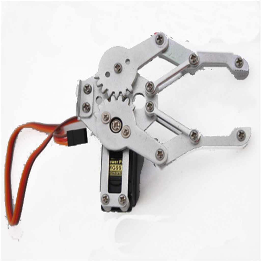 2自由度 金属爪子 机械臂 机械手爪子 机器人配件 mg996r 舵机