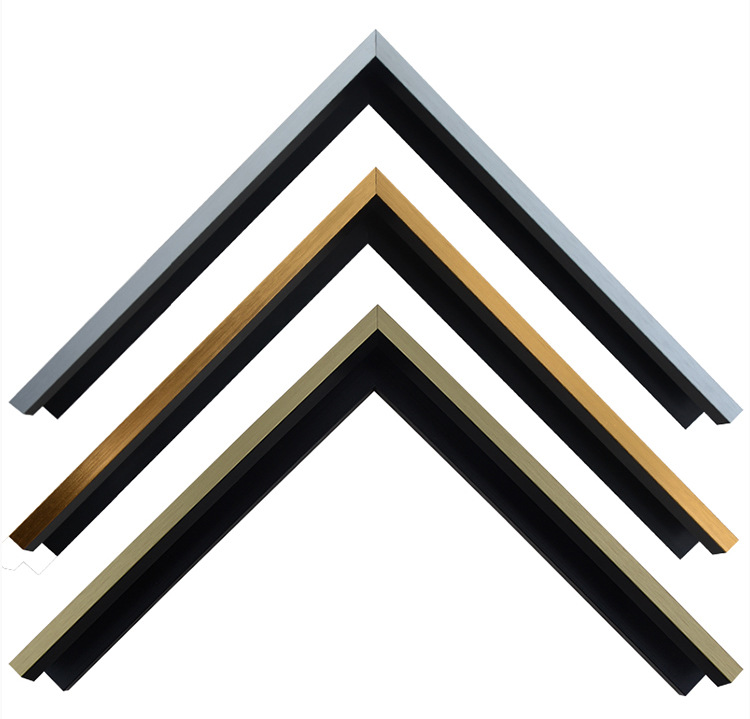 鑫英华金属画框铝合金相框线条电梯广告框架证书框创意双色镜边框