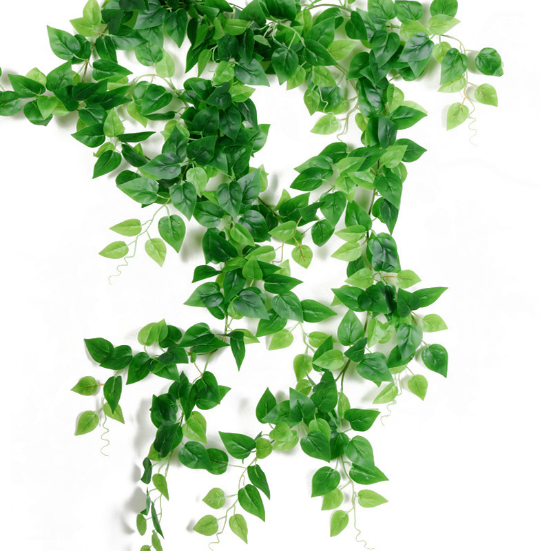 仿真葡萄叶藤 塑料绢布叶子吊顶装饰绿叶藤缠绕 仿真藤条藤蔓