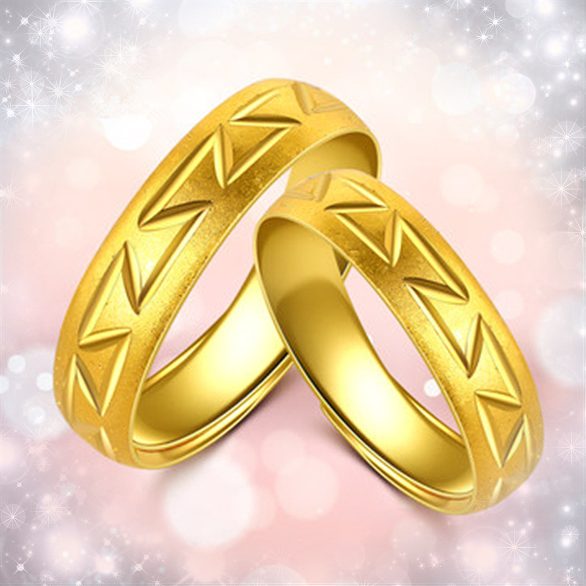 2019新品年轮镀黄金戒指镀金对戒创意爱的齿轮男女戒活口结婚戒