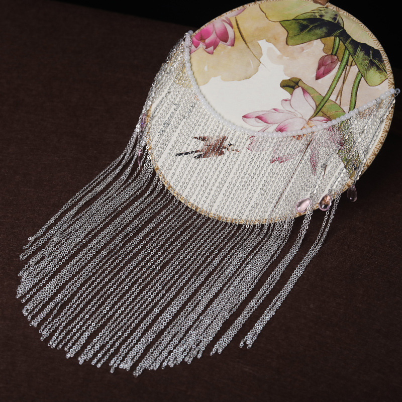 一件代发汉服遮面帘古风面帘挂耳流苏 古代少女发饰古装脸帘面饰