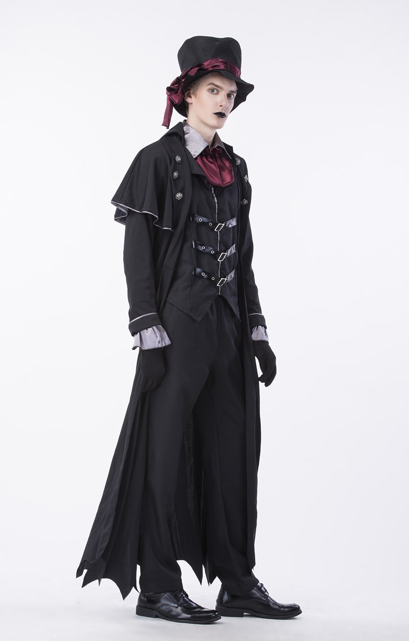 万圣节情侣吸血鬼恶魔角色扮演服 英伦黑暗男绅士cosplay演出服