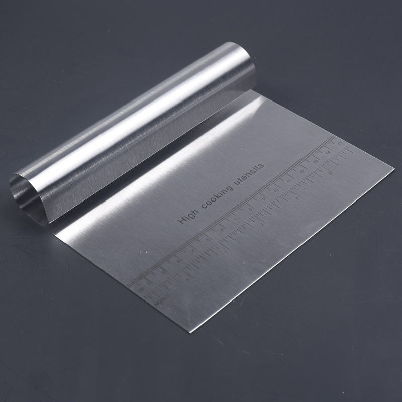 切面刀 不锈钢面粉刮板带刻度 面团铲刀刮面刀削面刀 烘焙工具