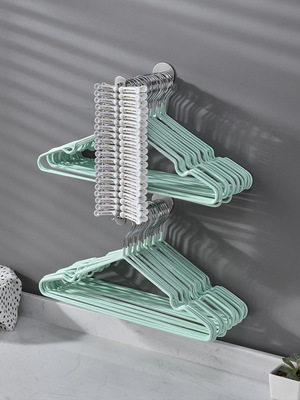 衣架收纳神器阳台整理架不锈钢挂衣架挂钩壁挂多功能放衣架收纳架