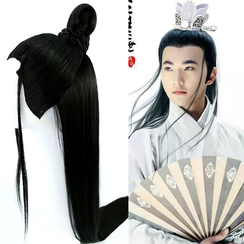 古代侠客男士整顶假发套影视影楼写真手钩款头套k866手钩款