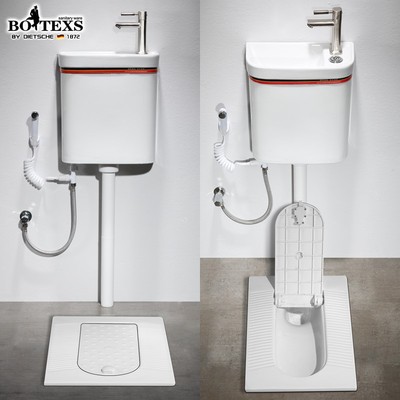 马桶改装蹲坑农村厕所旱便家用尊器式盖板加厚能的带防臭着盆卫生