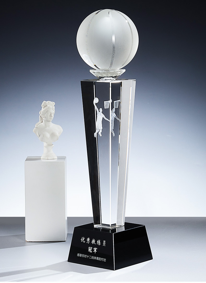 厂家直销水晶奖杯篮球工艺品荣誉奖牌比赛运动员工颁奖纪念礼品