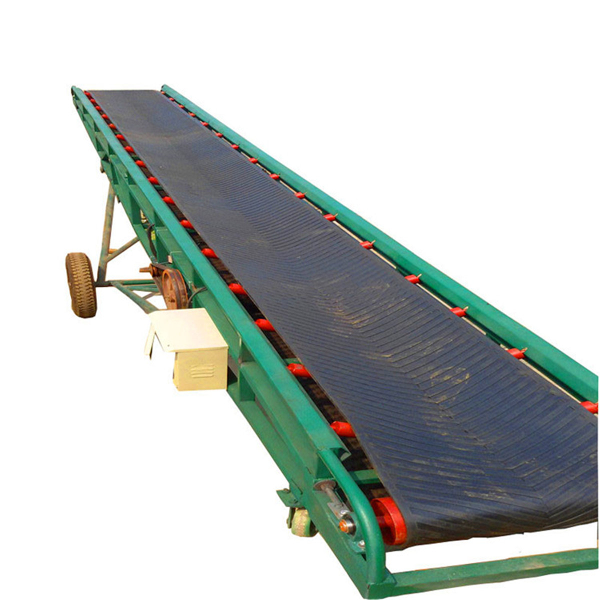 山东厂家定制皮带运输机 pvc工厂可移动传送带 电动升降可折叠