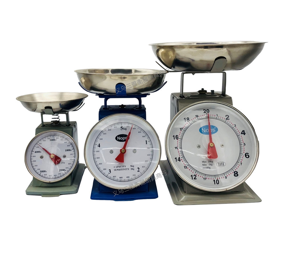 机械指针刻度盘式台秤 平面大称盘最大称重30kg 内销外贸弹簧台秤
