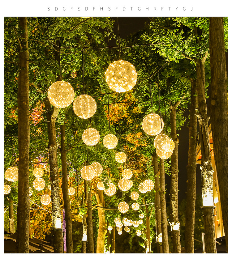 led彩灯闪藤球灯圆球灯挂树灯户外防水球灯造型灯装饰灯圣诞彩灯