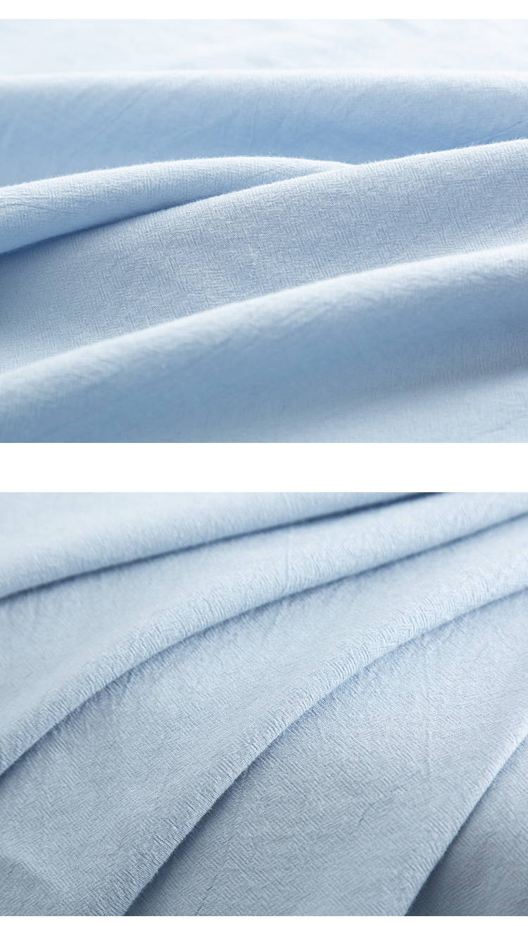 厂家批发麻丝皱面料纯色民族朴素中国风麻绉褶皱夏季衬衣裤子面料