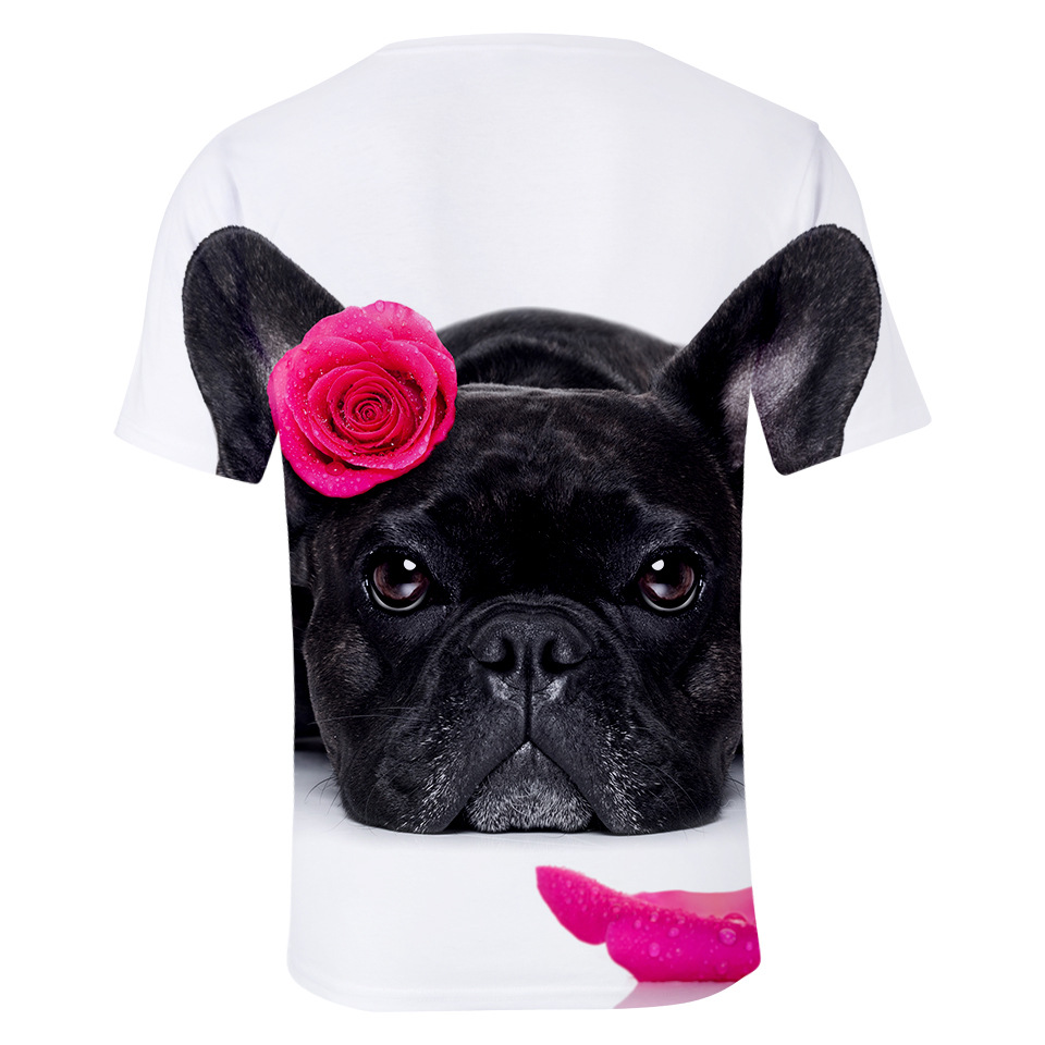 跨境 新品 french bulldog 个性潮流 贵族斗牛犬 男女款短袖