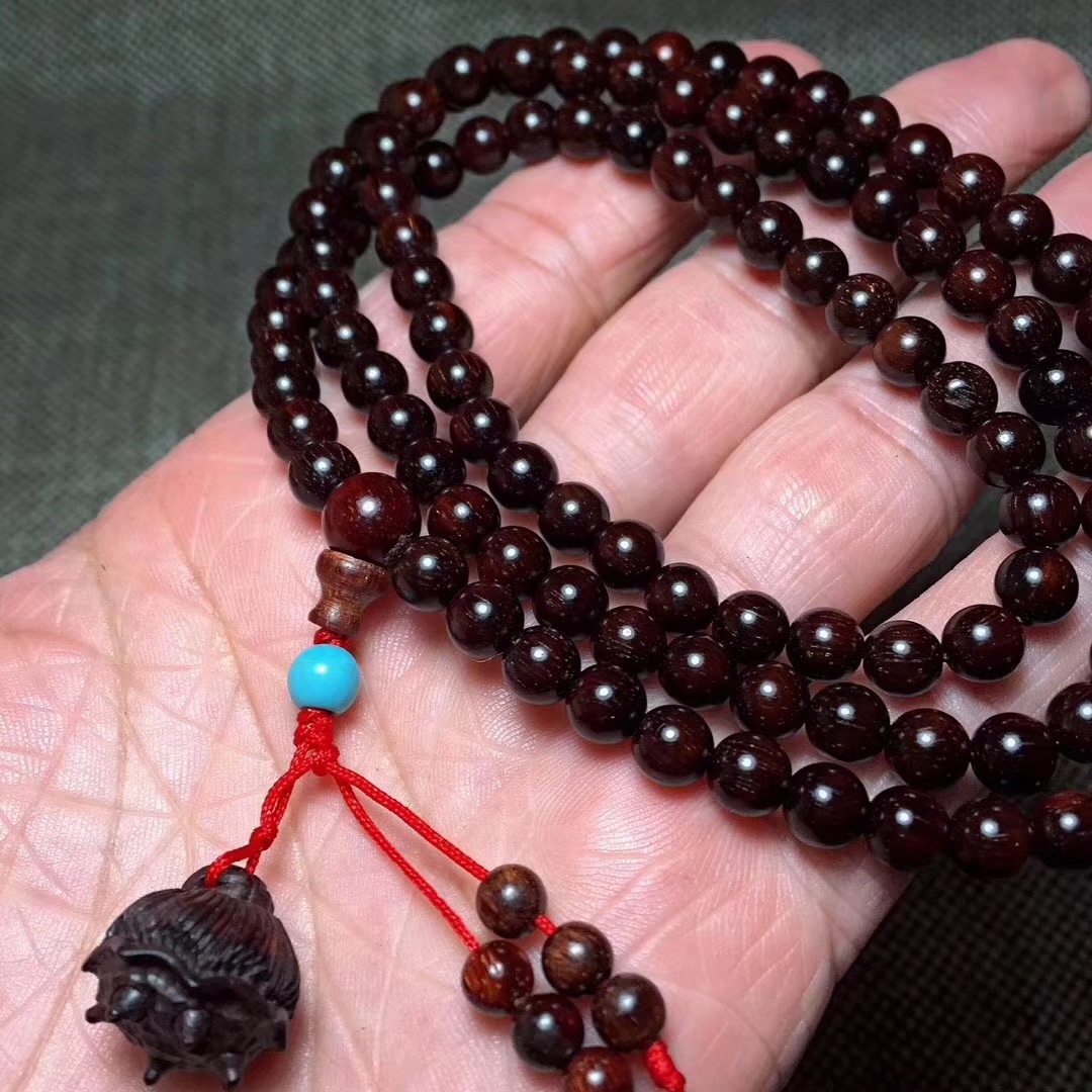 印度小叶紫檀手串 108颗算盘珠佛珠男女手链念珠文玩摆件厂家直销