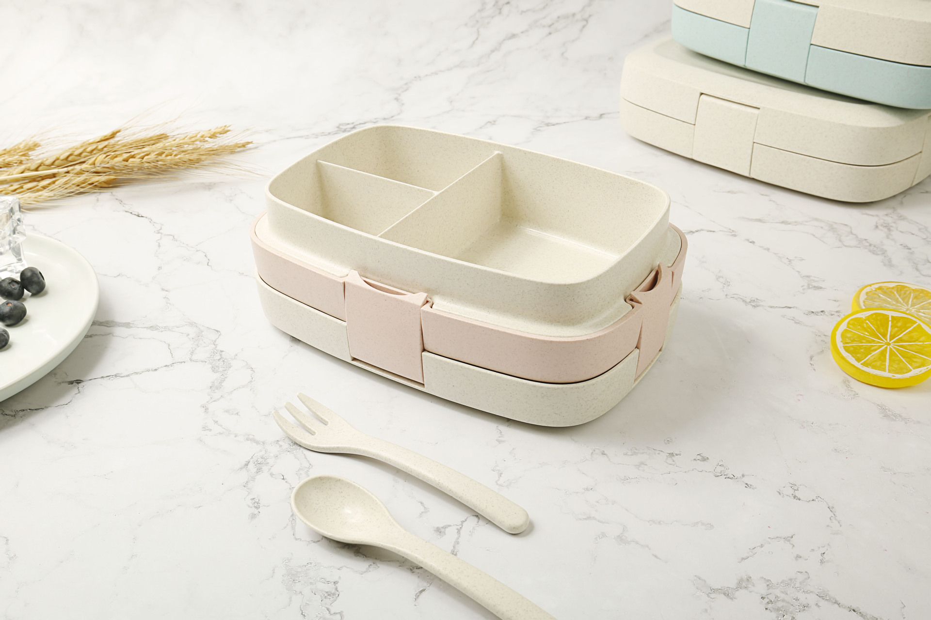 麦香方形多功能便当盒 创意学生便携式饭盒