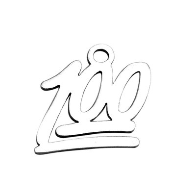 跨境直供钛钢全抛光100分数字吊坠配件 diy不锈钢饰品厂家批发