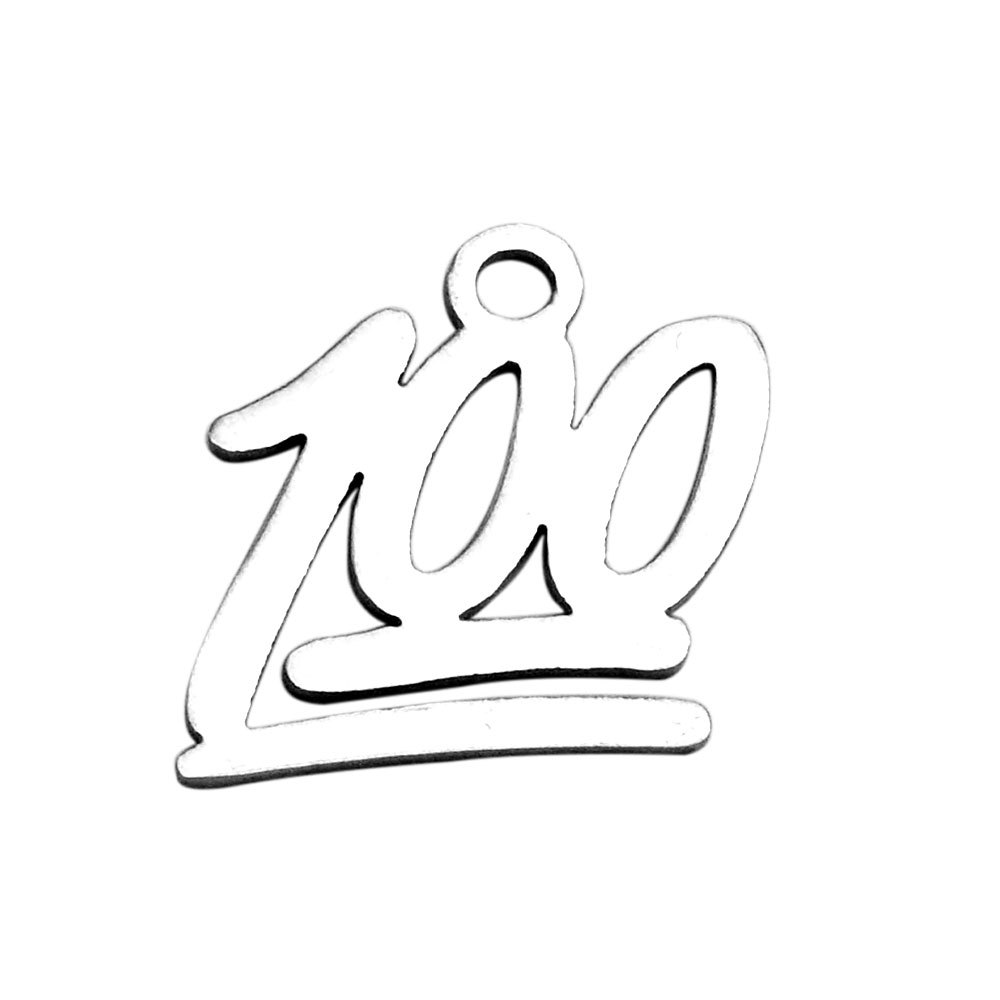 跨境直供钛钢全抛光100分数字吊坠配件 diy不锈钢饰品厂家批发