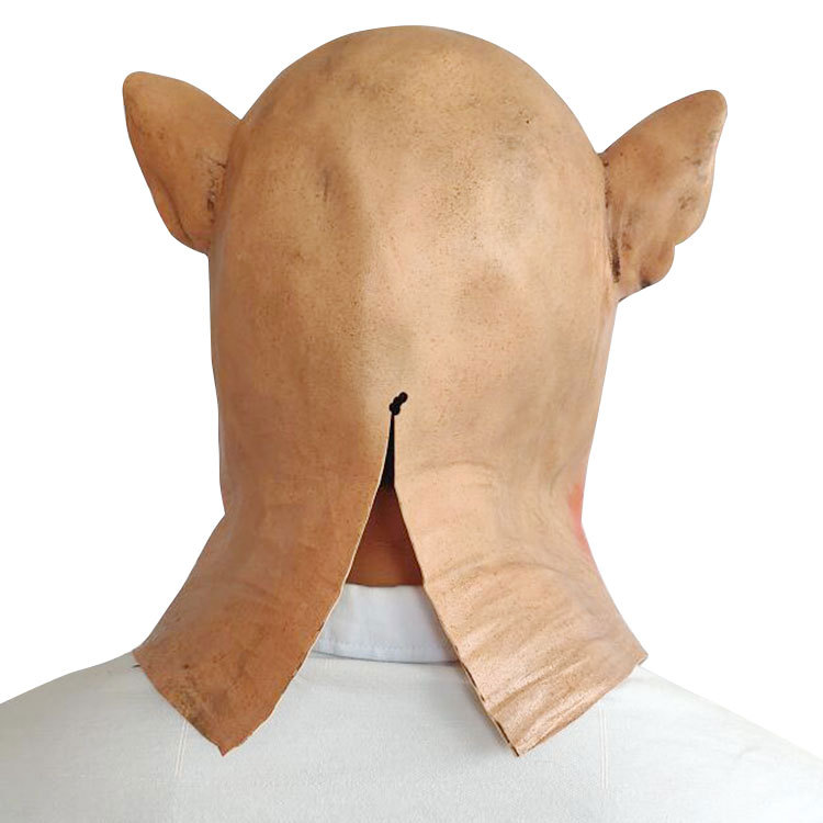 新野猪套面具猪小屁乳胶动物头套动漫卡通头套猪年会面具表演道具