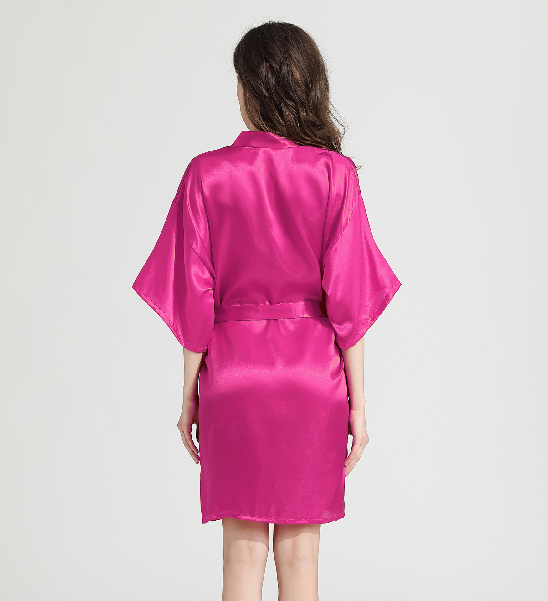 春秋季性感浴袍睡袍女夏仿真丝薄款丝绸睡衣日式和服浴衣家居服