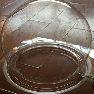 有机玻璃球30cm透明半球亚克力装饰气球椭圆4份之三空心吊球吸塑