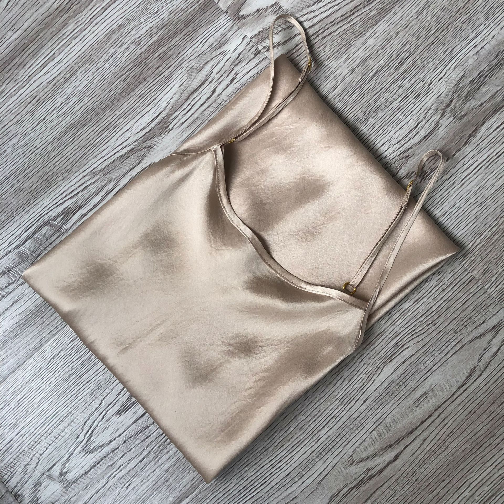 真丝桑蚕丝长吊带可调节扣连衣裙女士中长款打底裙衬裙睡裙