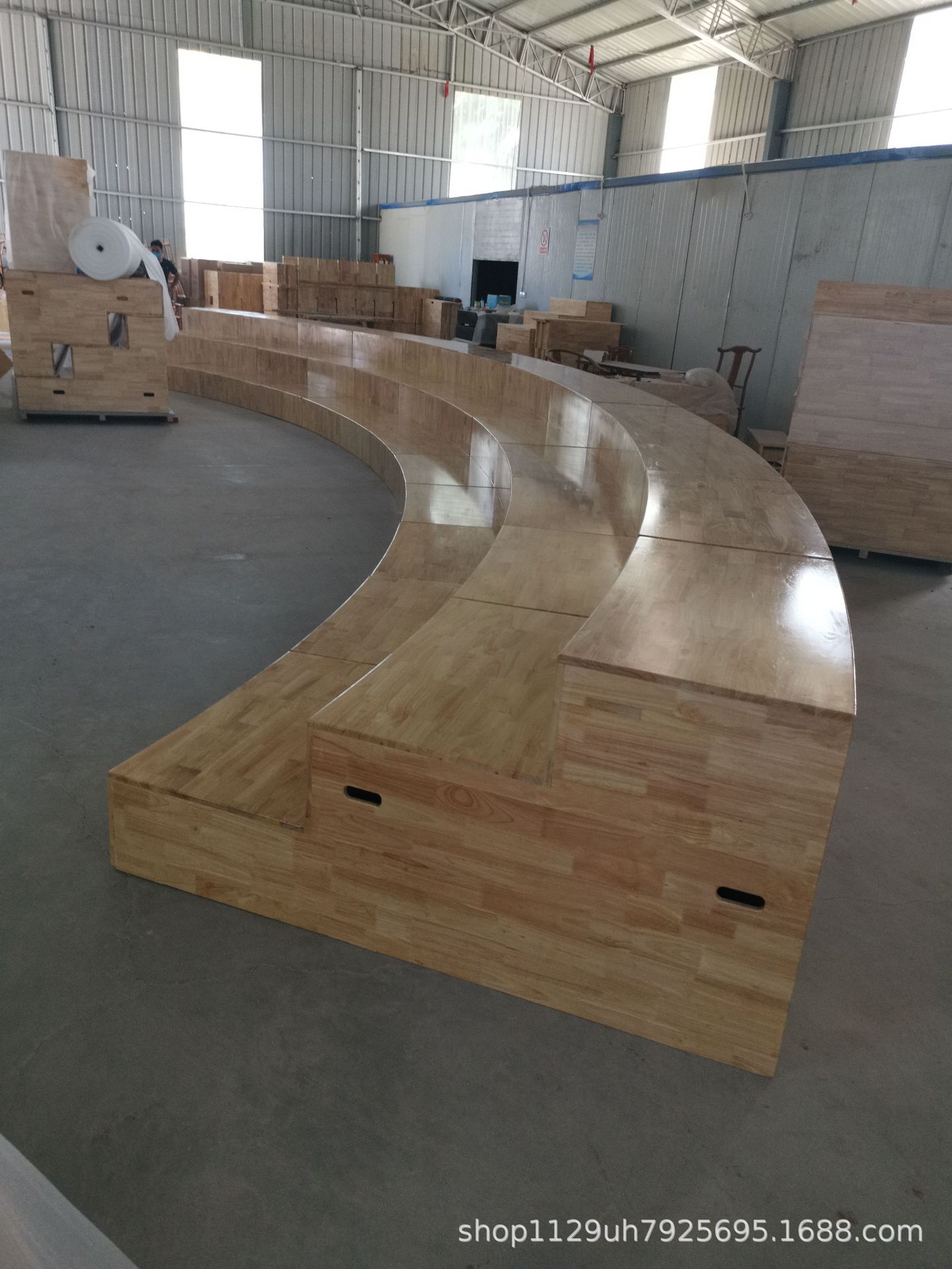 音乐大合唱指挥台实木伸缩合唱台阶舞台三层合影台踏步可移动折叠