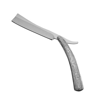 跨境货源传统大号男士剃须刀不锈钢柄刮胡刀440a锋利剃刀去毛器