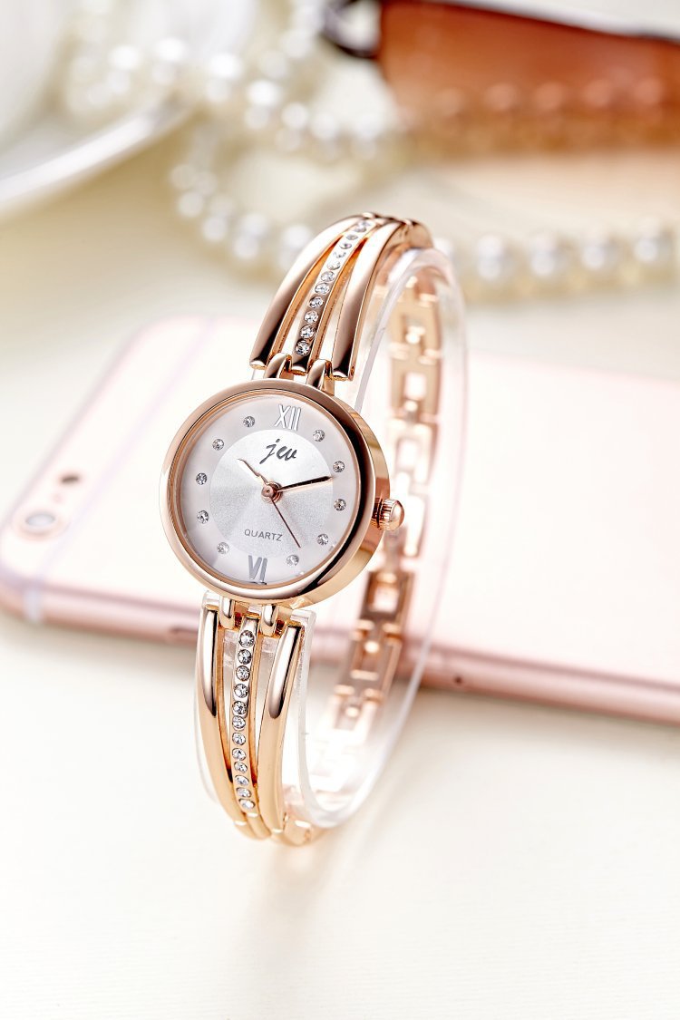 alloy luxury diamond inlaid lady quartz watch 镶钻石英手表