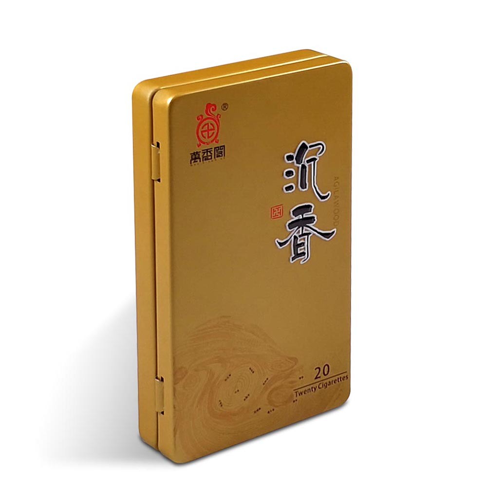 厂家供应 女士细烟铁盒 20支装 超薄侧边翻盖香烟铁盒 沉香金属盒