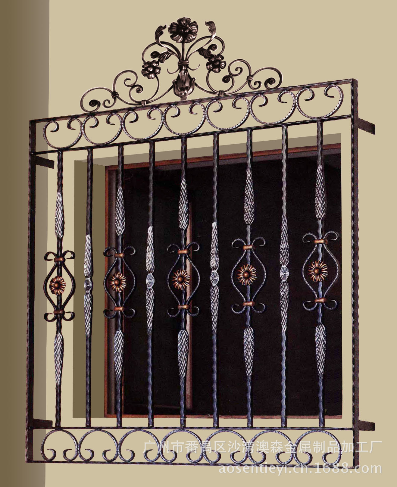 厂家批发铁艺防盗窗防护窗花外观大气美观窗花