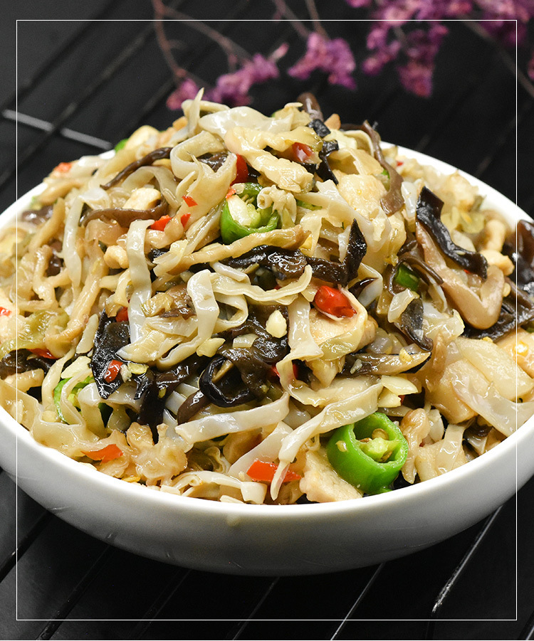 菜园子三脆萝卜竹耳黑木耳榨菜酒店饭店餐饮用特色半成品湘菜食材