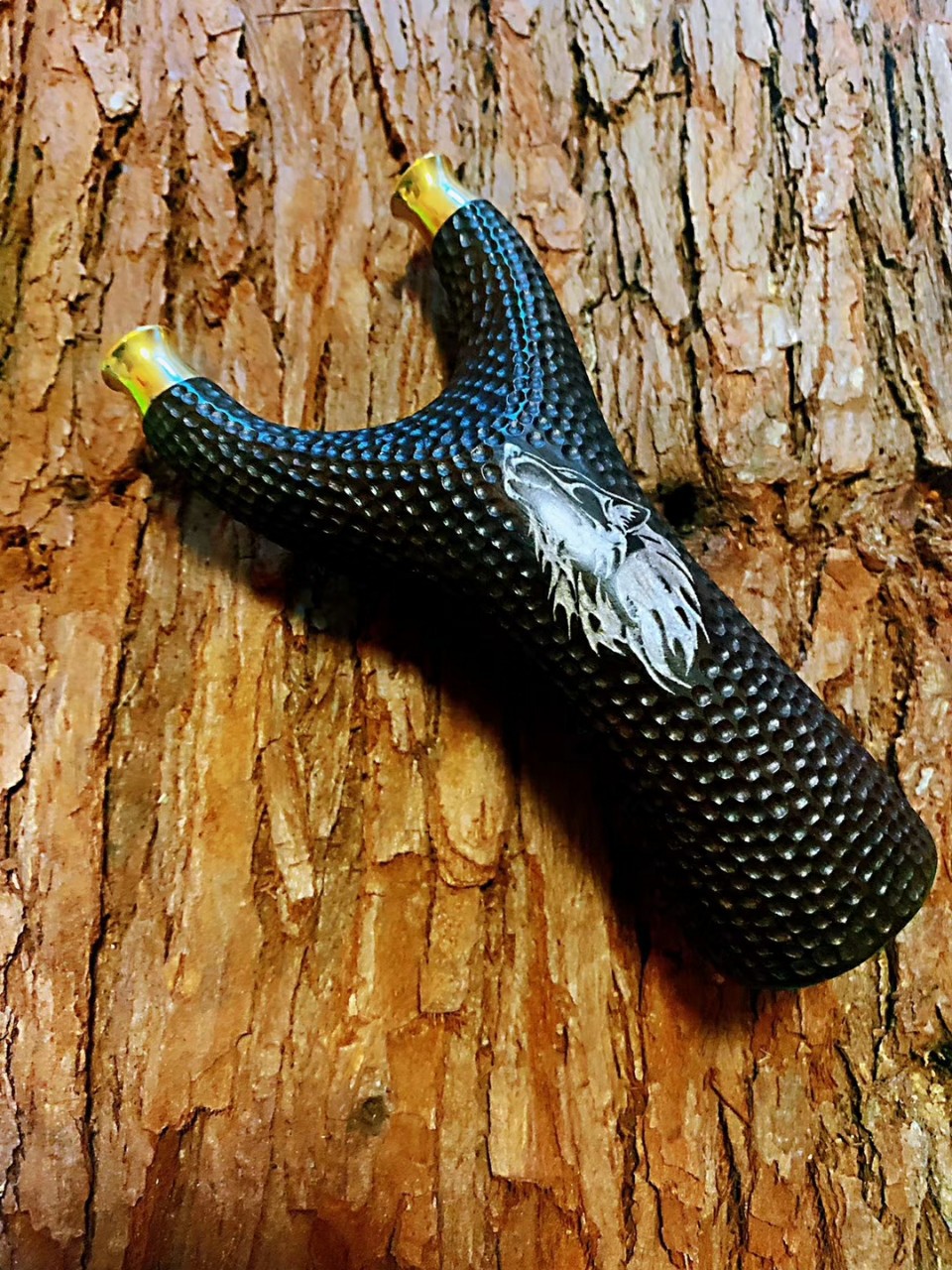 包邮新款紫光檀铜花瓶口撑头反曲飞虎户外天狼手工弹弓批发