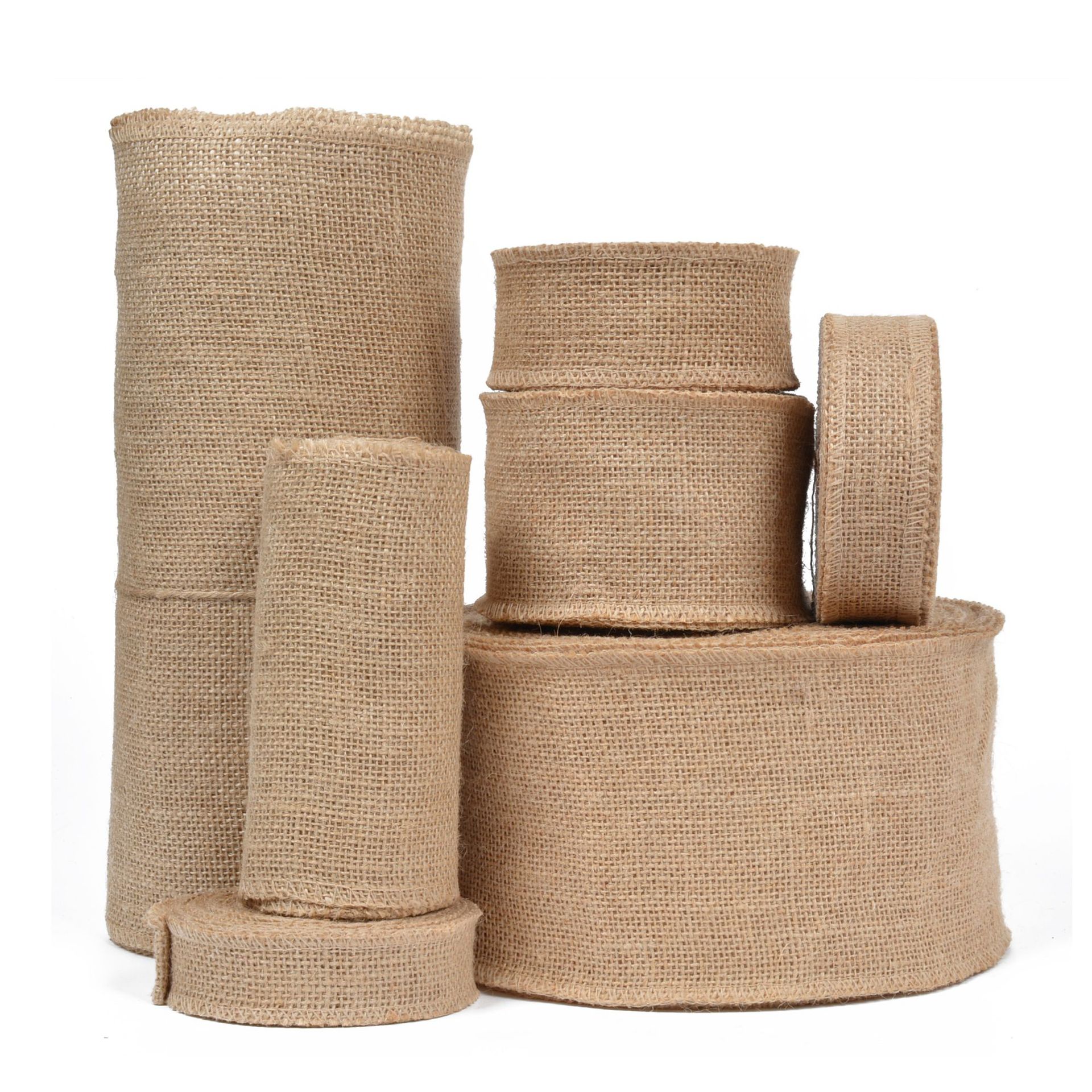 纯色麻布卷 天然黄麻diy手工圣诞婚庆工艺麻布条 桌旗椅背面料