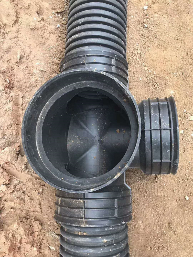 湖南平江塑料检查井 流槽井 雨水沉泥井 流槽式三通井井座630*300