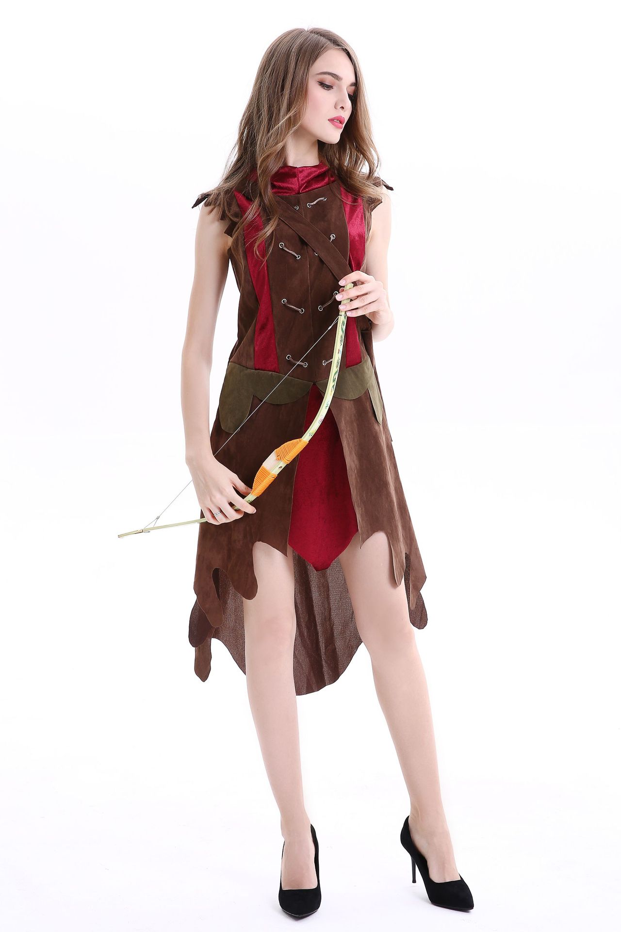 2019万圣节服装古代弓箭手角色扮演战士侠女cosplay海盗服演出服