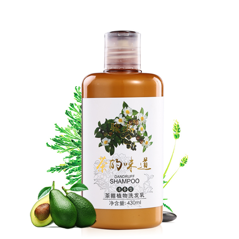 厂家直销无硅油茶籽茶箍洗发水控油养发去油去屑柔顺洗发露430ml