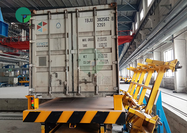 380v交流供电轨道运料小车 2吨电动平板车 车间用平移重载运输车